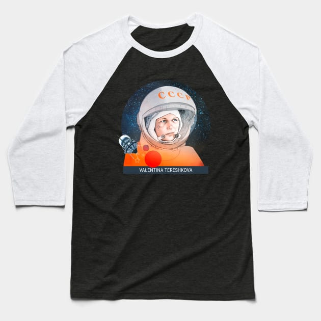 Valentina Tereshkova, cosmonaut Baseball T-Shirt by puratura